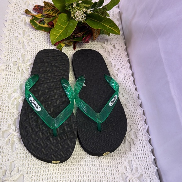 Locals Flip Flop Sandals MASSAGE TRANSLUCENT GREEN STRAP Slipper Size 10.5 New - Picture 8 of 10